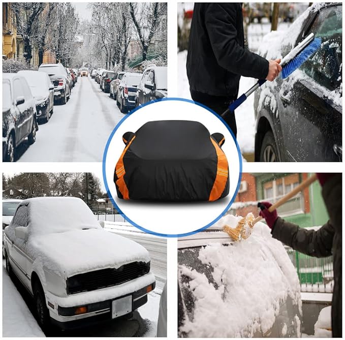 Avecrew Car Cover Waterproof All Weather for Automobiles, Outdoor Heavy Duty Full Exterior Covers for Sedans Up to 177" L