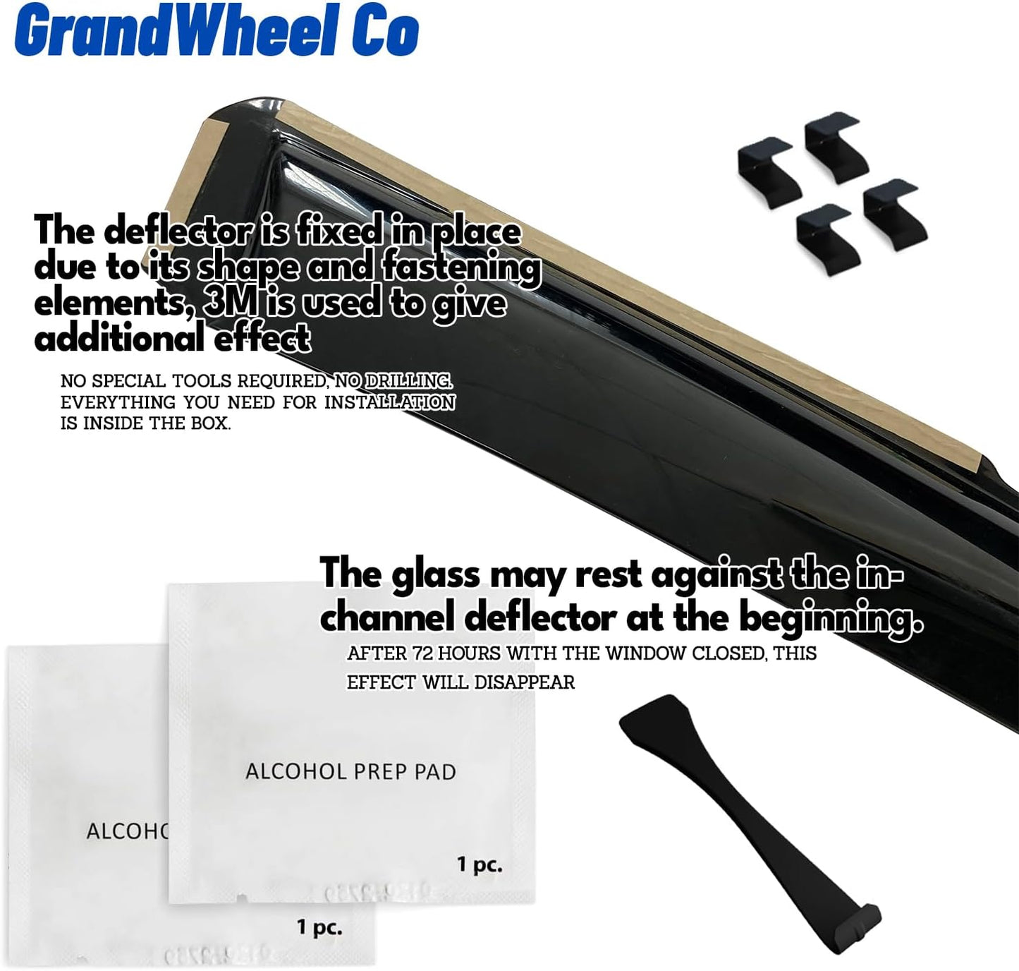 Window Deflectors Smoke Tinted in-Channel Side Window Vent Visor Deflectors Rain Guards Compatible with Toyota Camry 2025 Sedan - 4 pcs. GW0849