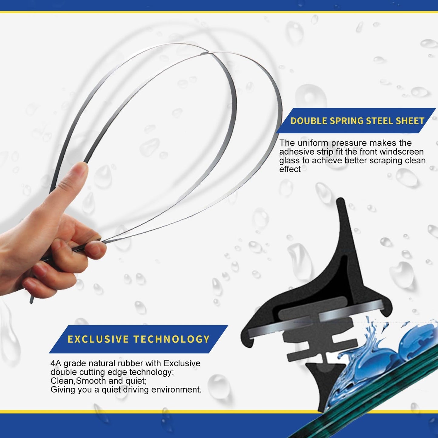 3 wipers Replacement for 2010-2021 2022 2023 Toyota 4Runner, Windshield Wiper Blades Original Equipment Replacement - 24"+20"+12" (Set of 3) U&J HOOK