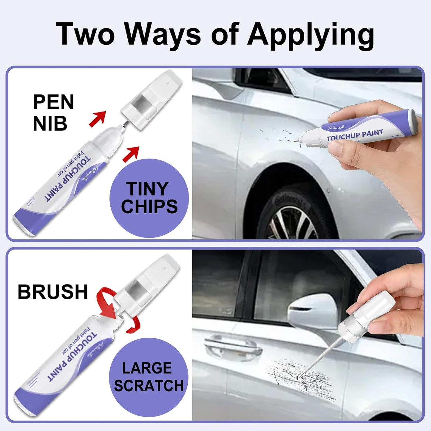 Touch Up Paint for Mercedes Benz Mars Red (590/3590)-Exact Match–Chips and Nicks TouchUp Paint Pen Scratch Repair Car Accessories Car Paint Pen for Erase Car Scratches