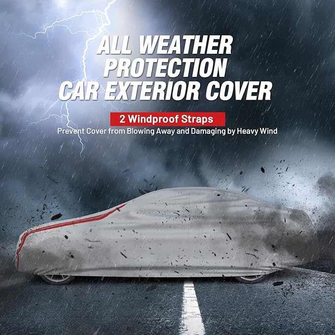 Favoto Car Cover Waterproof Outdoor - Custom Fit for Chevrolet Chevy Camaro (2010-2024) All Weather with Reflective Stripe Snow Sun Dust UV Protection Full Exterior Cover