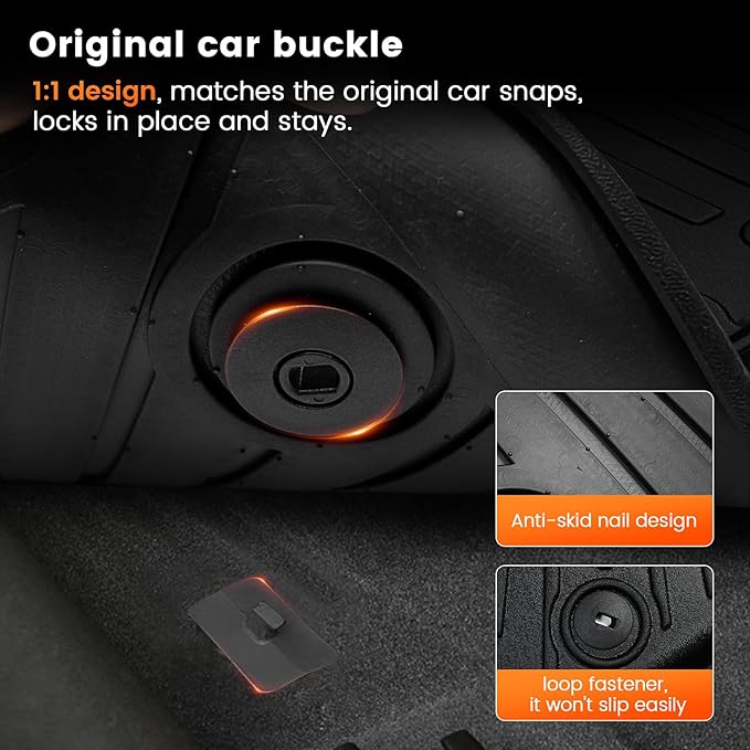 KMF Custom Fit Floor Mats for KIA K4 2025 Accessories, K4 Car Mat All Weather TPE Waterproof Car Floor Liners - Front & Rear 2 Row, LX, LXS, EX, and GT-line Turbo Anti-Slip Deep Grooves Car Mats