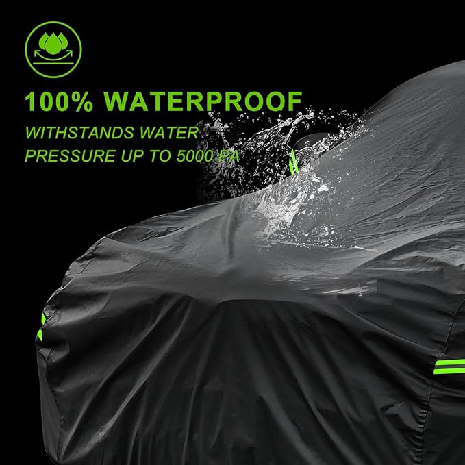 KouKou Car Cover Waterproof All Weather, 7 Layers Outdoor Car Covers for Automobiles Rain Snow UV Protection, Universal Fit Nissan Altima, Infiniti Q50,Kia Optima, Acura TLX ect.(Length 186-193 inch)