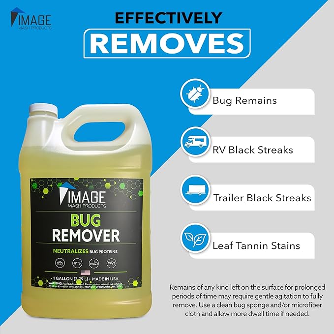Image Wash Products Bug Remover – (1 Gallon) Best Bug Remover for Cars/Truck Exterior | Bug Cleaner for Vehicles, Car Bug Remover Spray, Bug Off Car Cleaner, Bug Wash for Cars