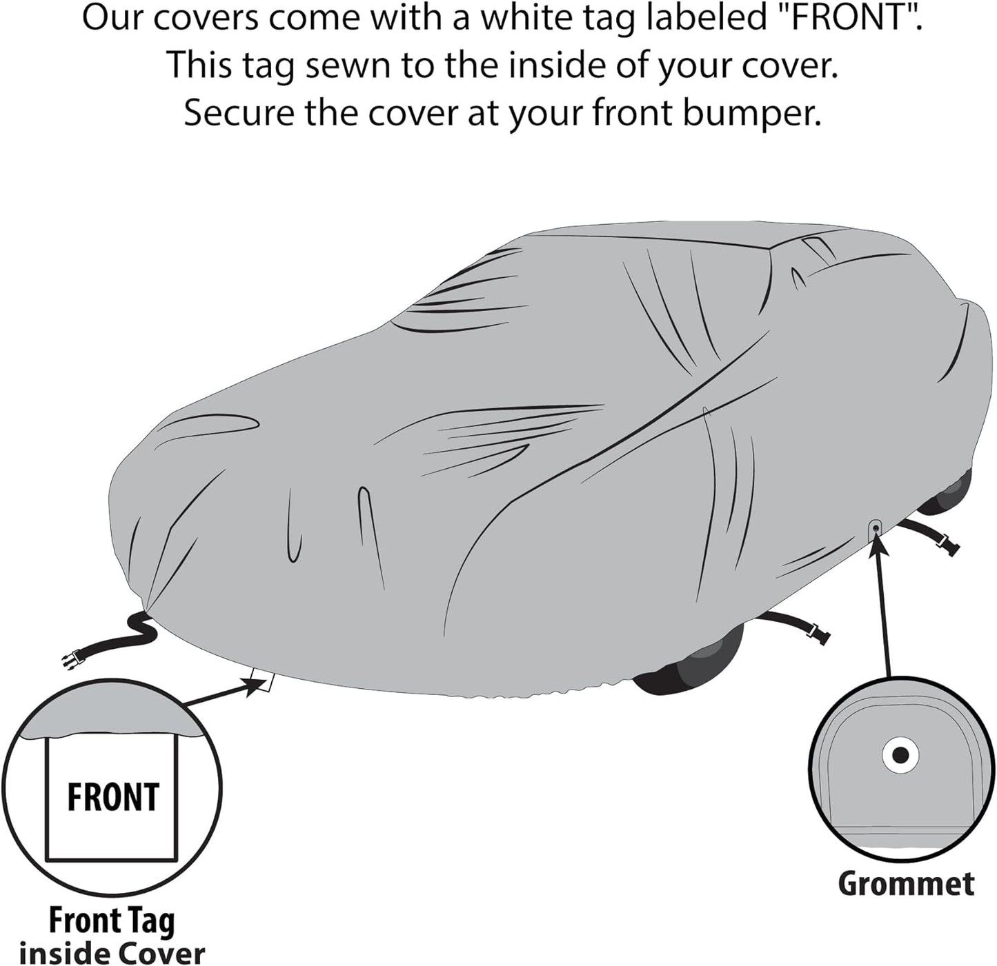 5 Layer Car Cover for Cadillac CTS 2011 2012 2013 2014 Coupe 2-Door Semi Custom Fit Full Coverage Heavy Duty All Weather Protection Breathable Dust Wind Shield