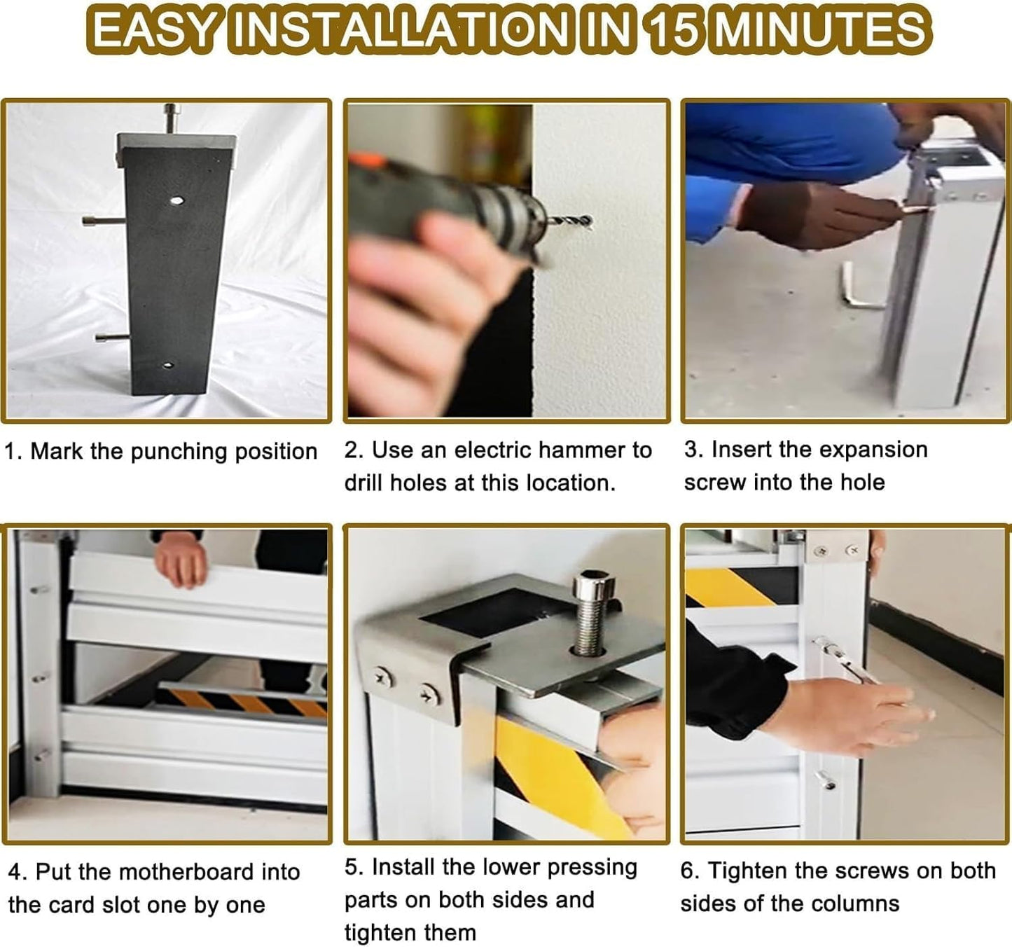 Reusable Heavy Duty Aluminum Flood Barriers for Home Exterior, Flood Protection Barriers Water Barrier Door Quick Detachable Garage Doors Detachable Mobile Rain Water Baffle ( H 23.6 inch L 8.5FT)