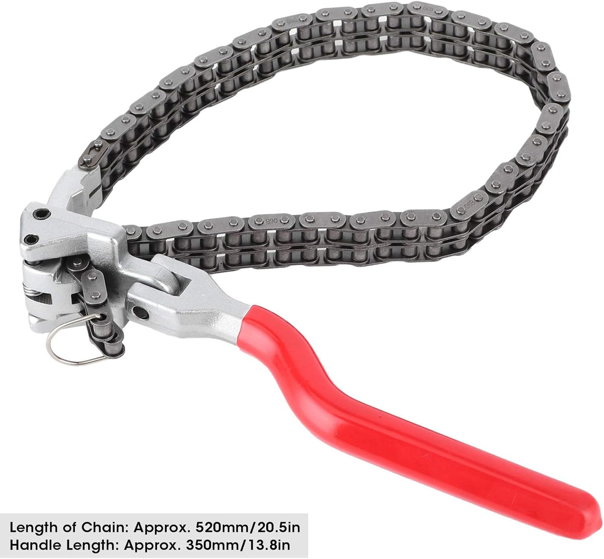 Oil Filter Wrench,Acouto Chain Wrench Spanner 13.8in Long Handle Adjustable Oil Filter Spanner,Auto Car Repairing Tool Removal Hand Tool Self Adjusting