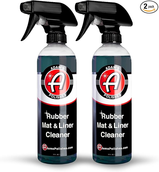 Adam's Polishes Rubber Mat & Liner Cleaner 2-Pack Protectant & Rubber Floor Mat Cleaning Solution for Car Detailing, Deep Cleans & Restores Mats, Truck Bed Cargo Liners