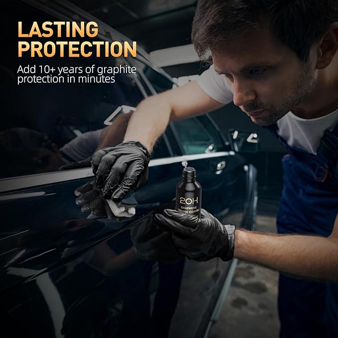 20H Advanced Graphene Ceramic Coating for Cars (70ml) - Car Detailing Kit, 10+ Years of Long Lasting Protection, Apply After Car Wash & Paint Correction, Ultra High Gloss