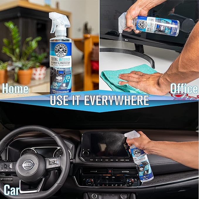 Chemical Guys Total Interior Cleaner & Protectant, Cleans & Protects Leather, Vinyl, Plastic, Rubber & Glass Streak-Free Finish for Cars, Trucks, SUVs, RVs & More - 128 oz