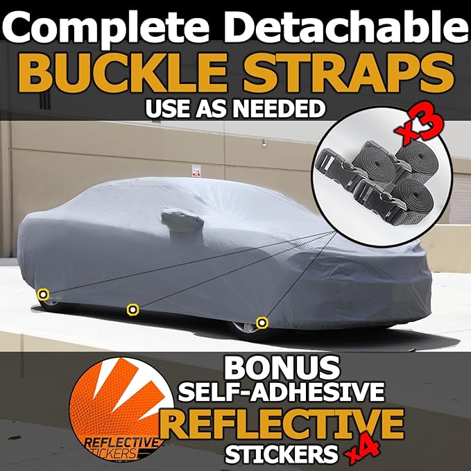 All Weather Waterproof car Cover Good for rain Snow uv Protection dust Small SUV Q3 X1 Blazer Encore Trailblazer Nitro Escape CR-V Patriot SELTOS Gray
