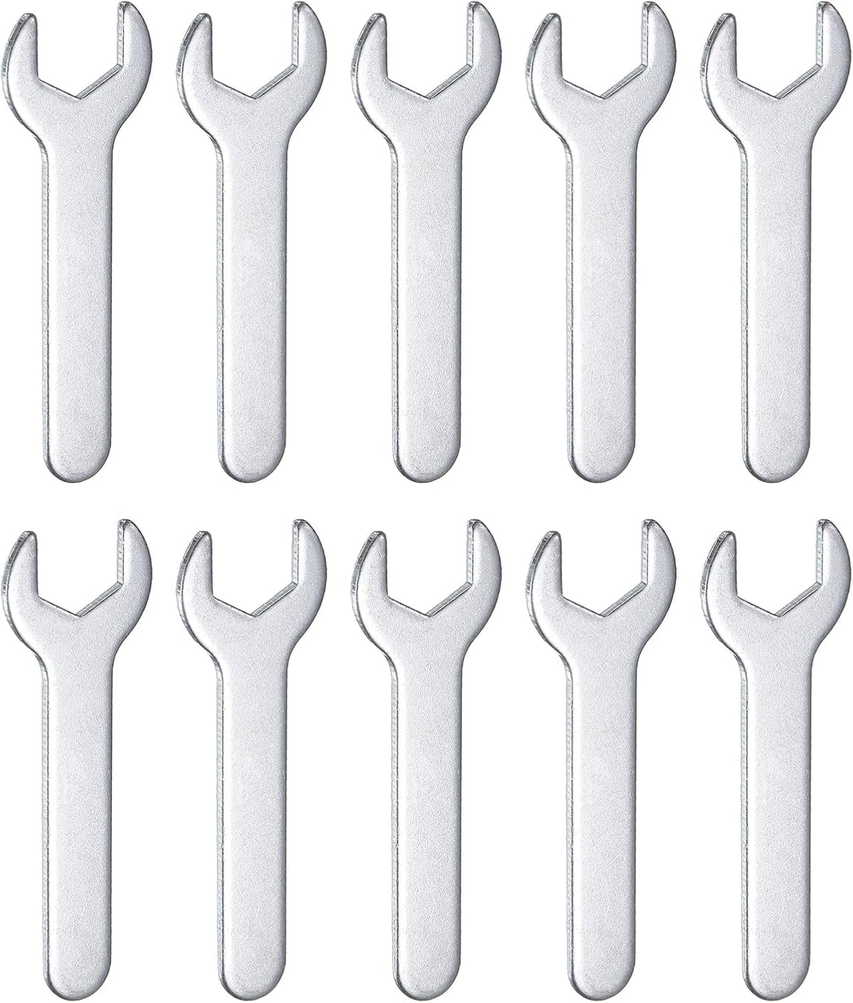 HARFINGTON 10pcs Small Wrench 13x70x2mm Metric U-Shaped Single Open Ended Spanner Super Thin Flat Head Galvanizing Wrench for Automotive Repair Furniture Assembly