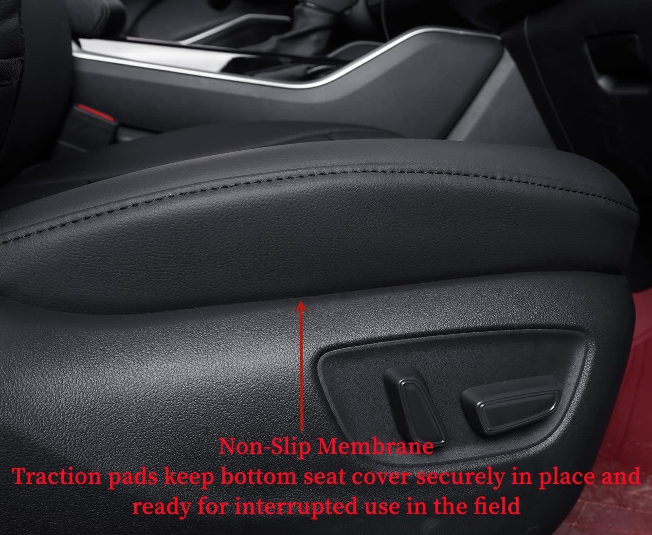 coverdream Custom Fit Camry Car Seat Covers for 2025 Toyota Camry XLE,XSE,Full Coverage Waterproof Leather Seat Protector(Full Set,Black)