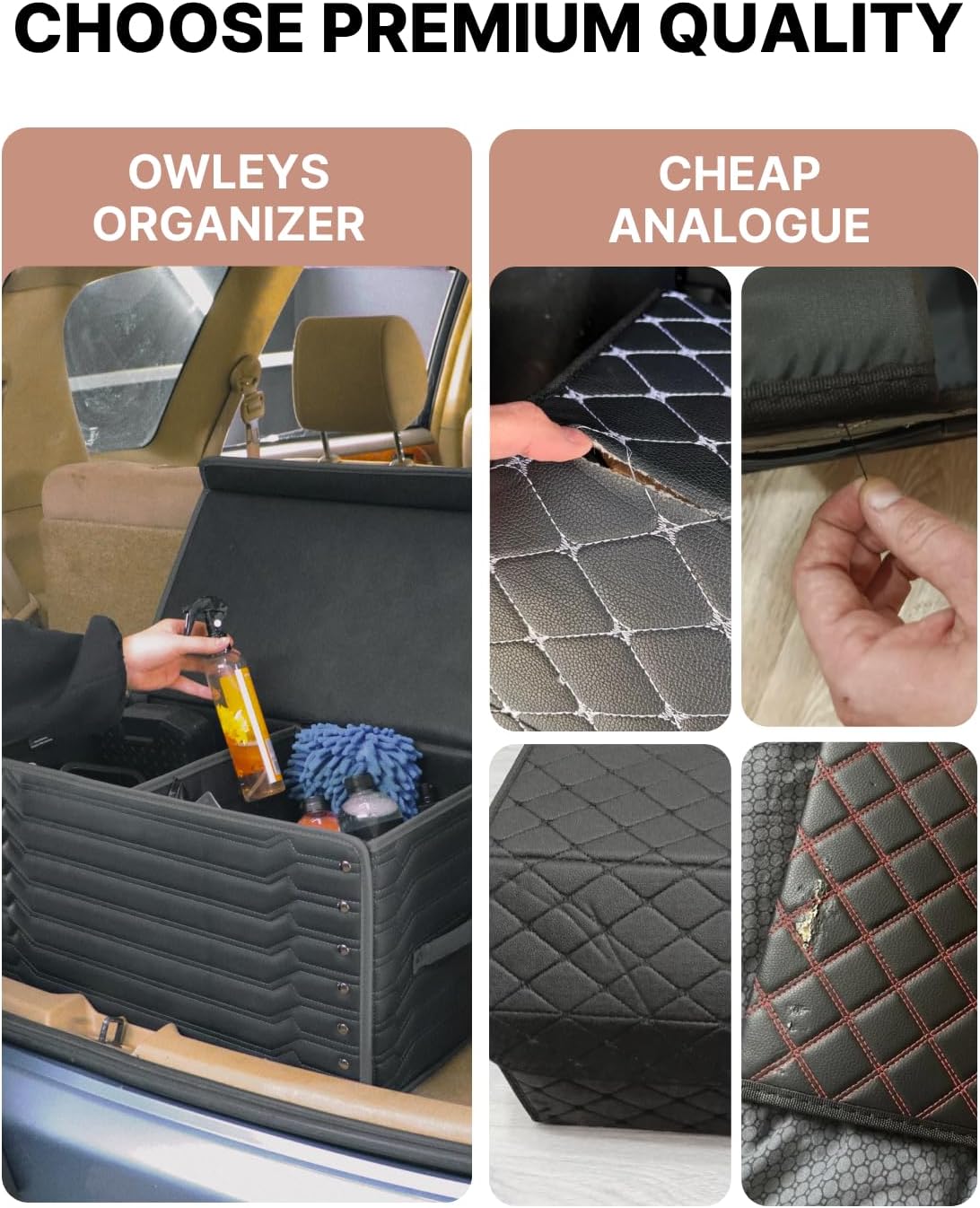 Car Trunk Organizer For Shoes - Storage Crate For SUV, Sedan Or Truck - Foldable Cargo Bin For Travel Gear & Sports Kits - Practical Holiday Gifts For Drivers (Highway 21.6 inch)