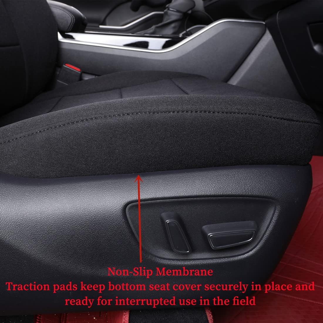 coverdream Camry Seat Covers Custom Fit for 2012-2017 Toyota Camry L, LE,XLE,Full Coverage Polyester Car Seat Protector (Full Set,Black)