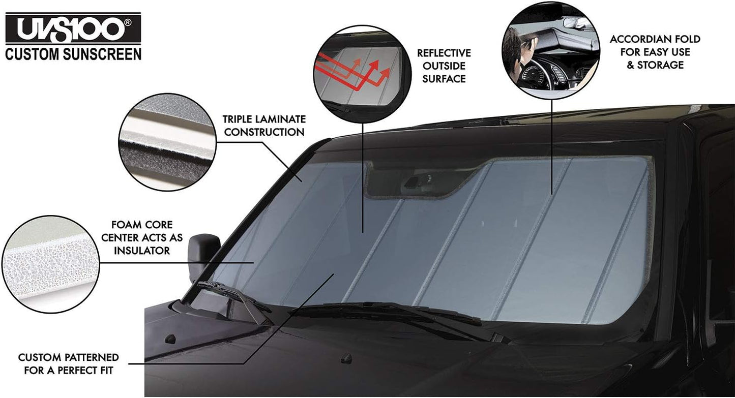Covercraft UVS100 Custom Sunscreen | UV11315BL | Compatible with Select Lexus is Models, Blue Metallic