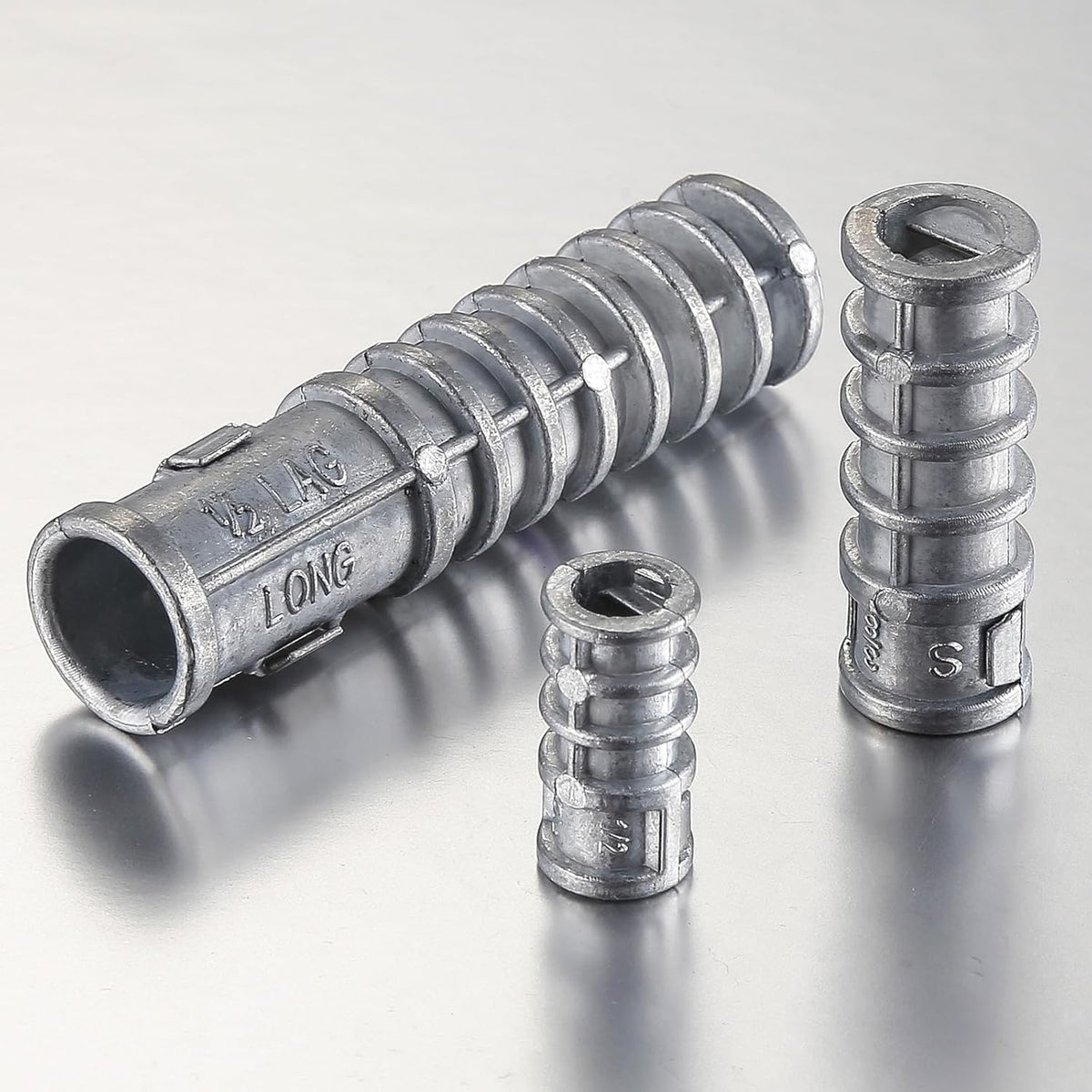 Wensilon(100pcs) 1/4 * 1-1/2 Lag Shield Anchor Long Zinc Alloy Bolts Concrete Anchors, Zinc Alloy Masonry Anchors Hole