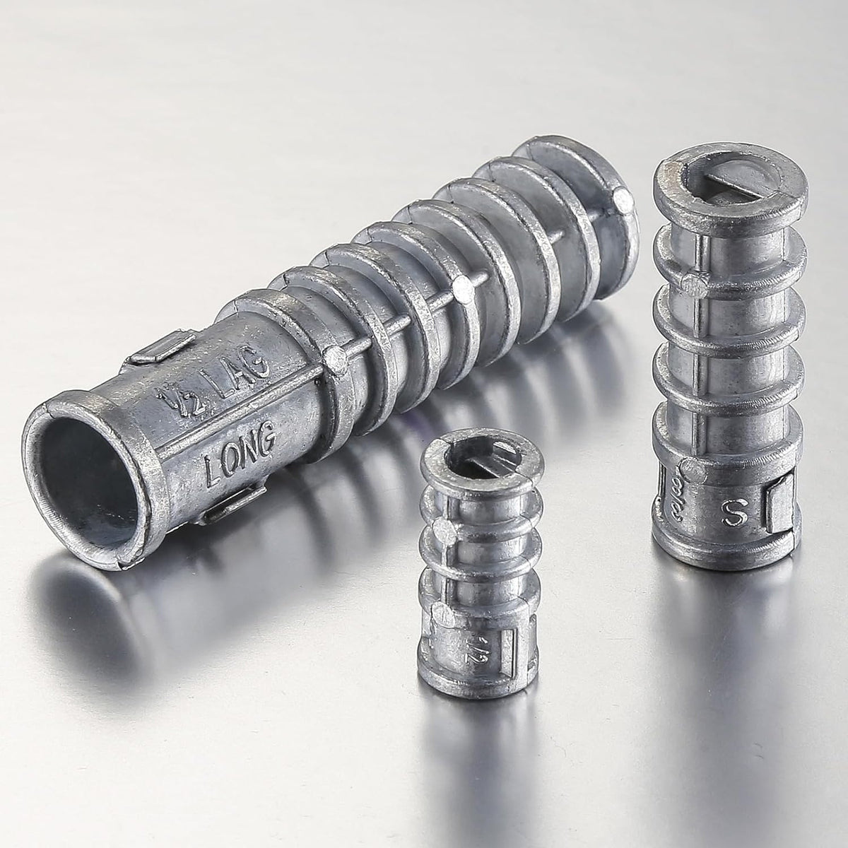 Wensilon(30pcs) 1/4 * 1-1/2 Lag Shield Anchor Long Zinc Alloy Bolts Concrete Anchors, Zinc Alloy Masonry Anchors Hole