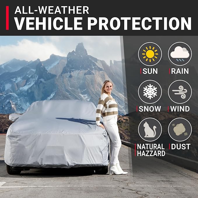 iCarCover Custom Car Cover for 1999-2024 Porsche 911, Waterproof All-Weather Rain Snow UV Sun Protector Full Exterior Indoor Outdoor Car Cover with Strap