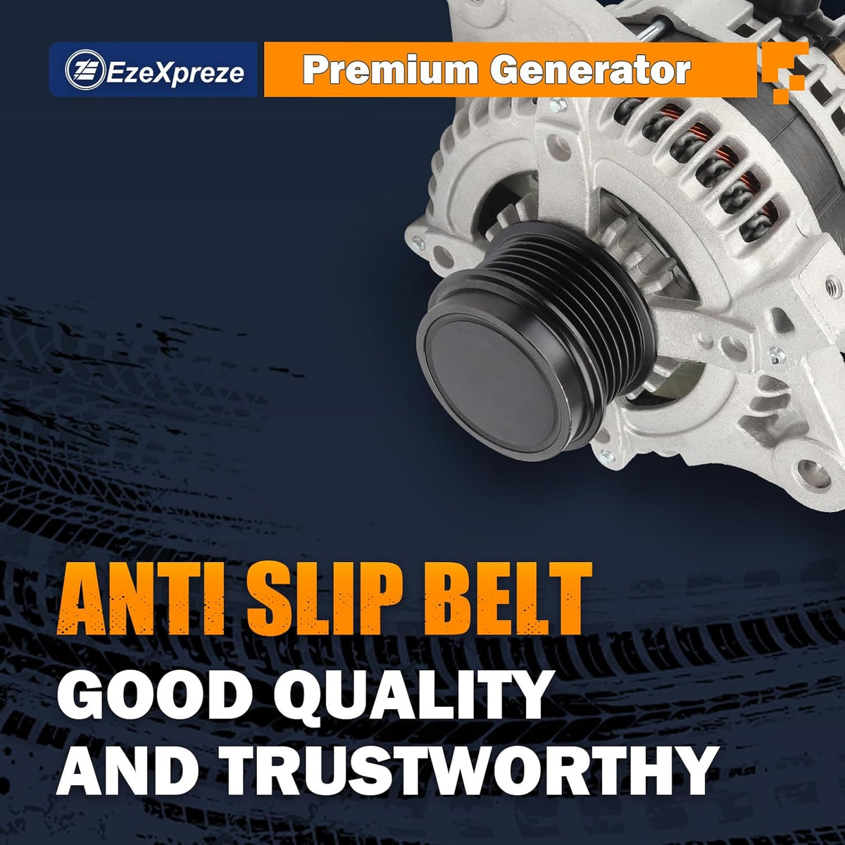 Ezexpreze Alternator 11385N Replacement for 1.8L L4 Toyota Corolla 2009-2011, Matrix 09-10, Pontiac Vibe 09-10, Scion xD 08-14, 6-Groove Clutch Pulley OE#11385, 12897, 270600T040, 0986CR6103, AL3370X
