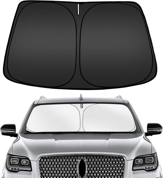 ARISMOTOR Windshield Sun Shade for Lincoln Navigator 2018-2025, Custom Fit Foldable Front Window Sunshade Sun Visor Protector, Block UV Rays Keep Your Car Cooler