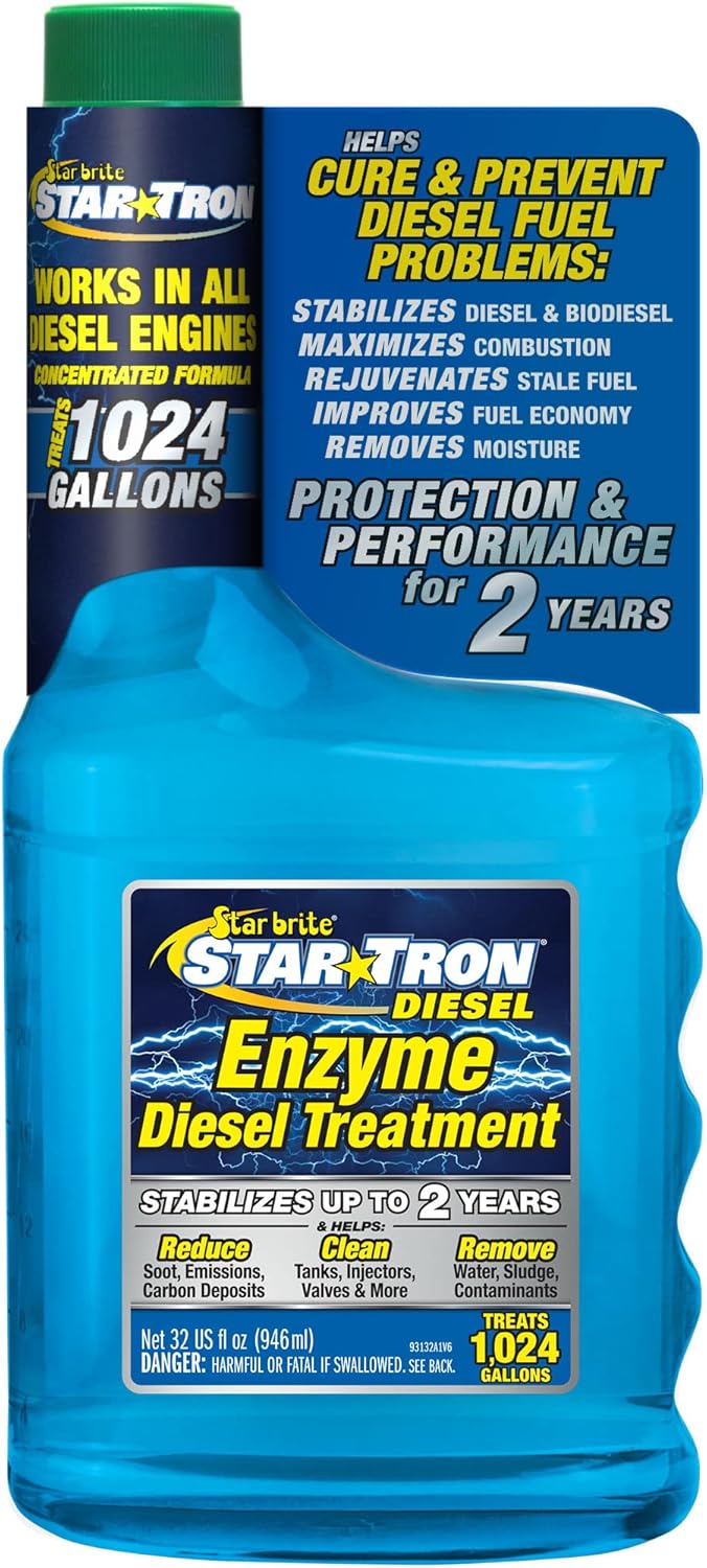 Star Tron Super Concentrated Diesel Formula - Stabilize & Rejuvenate Diesel, Biodiesel & All Regular Gasoline - 1 Oz Treats 32 Gallons