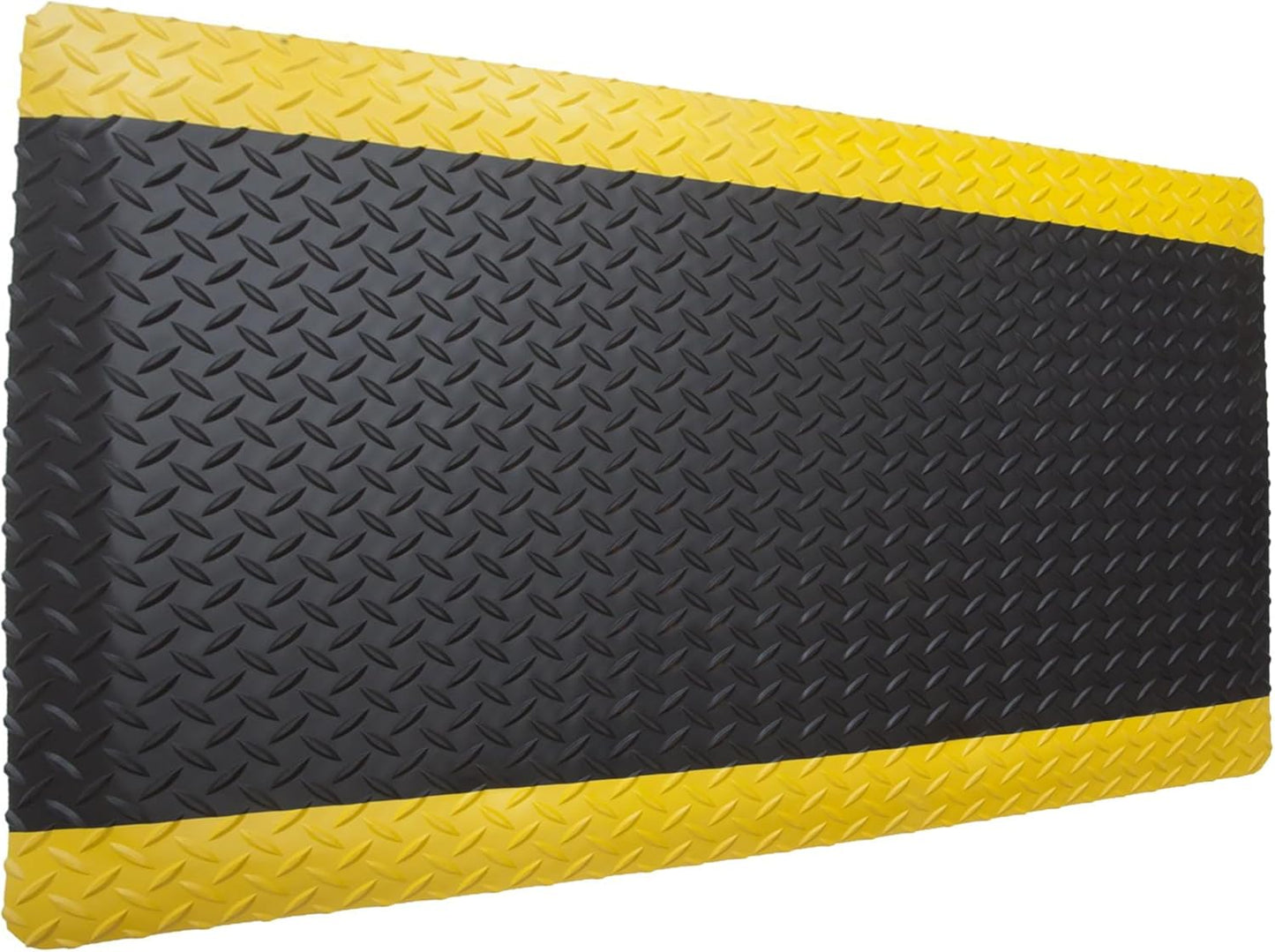 Rhino Mats, American Classic Diamond Anti-Fatigue Mats, Industrial Ergonomic Comfort Standing Mat for Work, Home, Garage, Office, Kitchen or Anywhere (Black/Yellow 9/16" Thick, 3 FT. x 11 FT.)