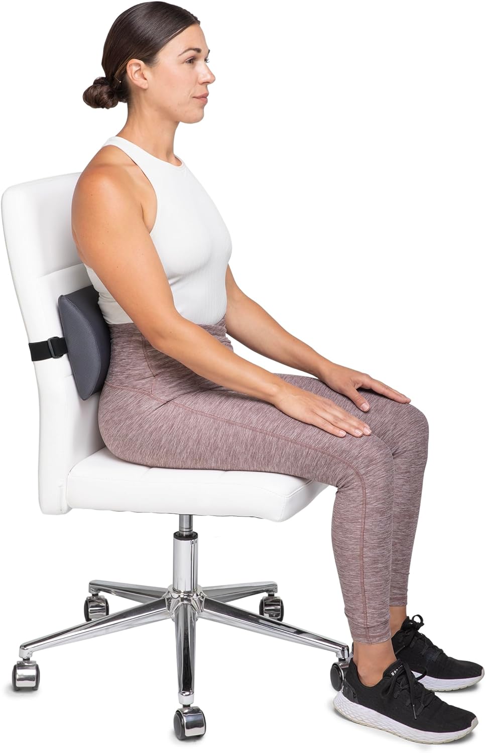 OPTP The Original McKenzie Slimline Lumbar Support – USA-Made Lower Back Support for Office Chair, Car Back Support, and Travel Lumbar Pillow. The Preferred Lumbar Cushion by Physical Therapists.