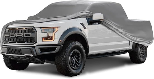 Car Covers Weatherproof Max Truck Cover & Warranty Compatible with Ford 1984-1989 F-150 Regular Cab, 8'– Outdoor Cover, Prevents Theft with Cable Lock