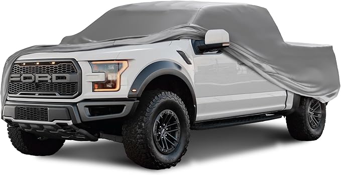 Car Covers Weatherproof Max Truck Cover & Warranty Compatible with Ford 2020 F-150 Regular Cab, 8'– Outdoor Cover, Prevents Theft with Cable Lock