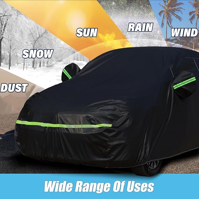 Waterproof Car Covers for 2006-2025 Dodge Charger(Black) Custom Heavy Duty Waterproof All Weather Protection Outdoor