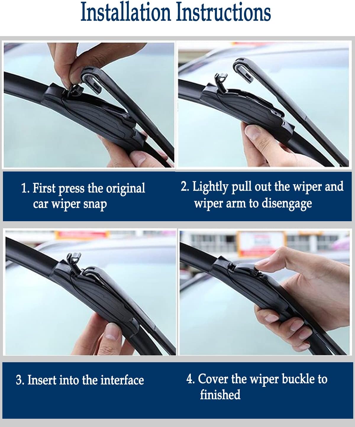 3Pcs Toyota Highlander Windshield Wipers 2008-2019, Toyota Sienna 2021 2022 2023, Lexus GX460 2011-2021, Original Equipment Replacement Automotive Windshield Wiper Blades - 26"/20"/12" (Pack of 3)
