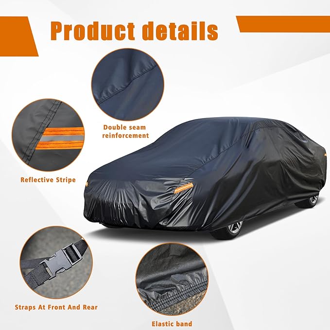 Kayme 7 Layers Car Cover Custom Fit for BMW Z3 (1997-2003) Waterproof All Weather for Automobiles, Outdoor Full Cover Rain Sun UV Protection.