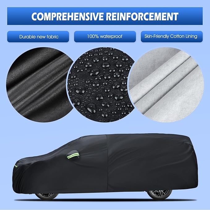 Car Cover Custom Fit for Honda Odyssey Minivan 1999-2025, Migaven Waterproof Full Exterior Cover Sun Rain Protection with Door Zipper and Cotton Lining
