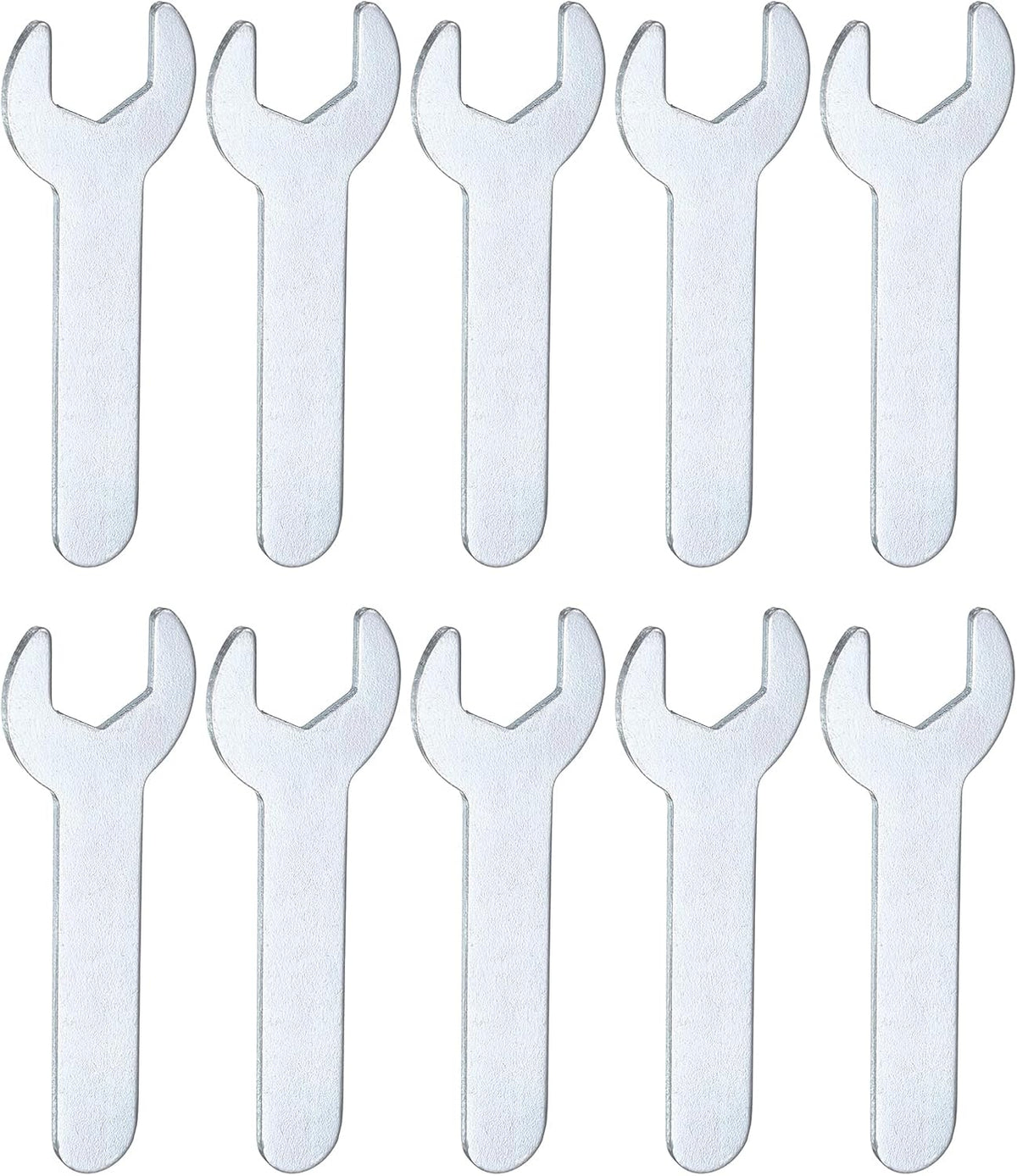 HARFINGTON 10pcs Small Wrench 13x70x1.5mm Metric U-Shaped Single Open Ended Spanner Super Thin Flat Head Galvanizing Wrench for Automotive Repair Furniture Assembly