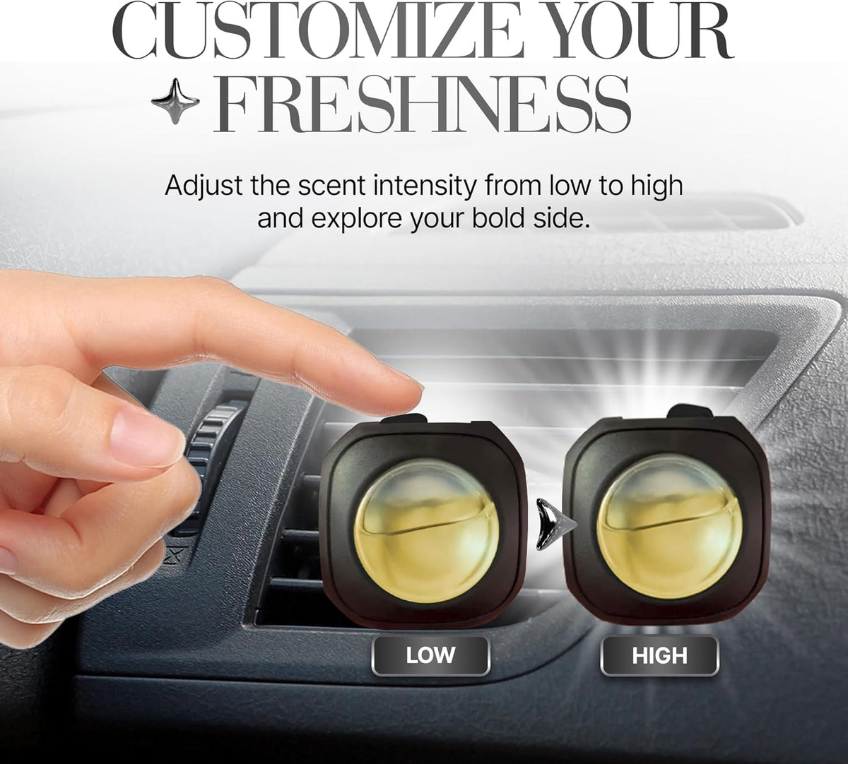 New Car Scent Blister Liquid Vent Clip Freshener | Car Air Freshener Vent Clip (Pack of 5) | New Car Scent with Essential Oils | Premium Car Air Freshener for Men and Women by Perfa
