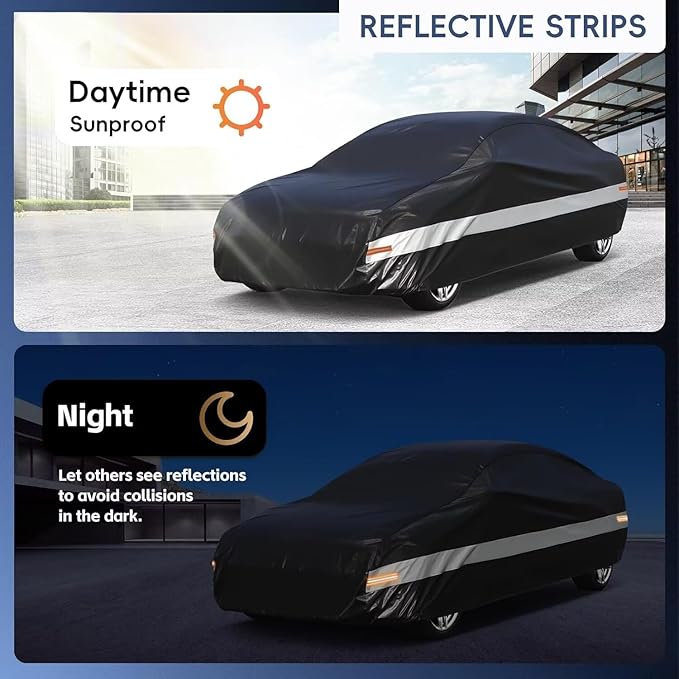 10 Layers Car Cover Custom Fit for BMW Z4 E85, E89, G29 (2009-2025), Waterproof All Weather for Automobiles, Outdoor Full Cover Sun Dust Rain Protection with Cotton. Black