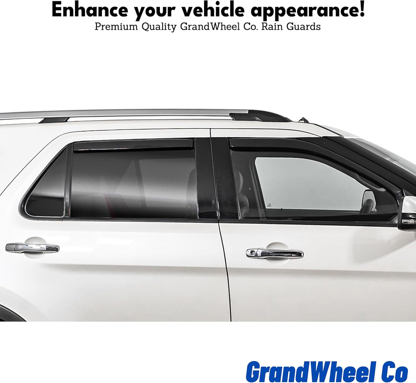Window Deflectors Smoke Tinted In-Channel Side Window Vent Visor Deflectors Rain Guards Compatible with Toyota Tundra 2022-2025 CrewMax - 4pcs. GW0732