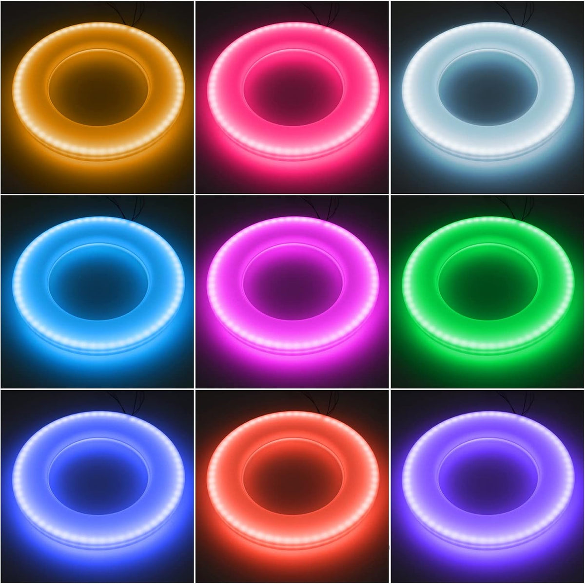 RGB Door Horn Light*1(5.9inch+ line 19inch*1), which fit for RGB Main Controller Connects and sub-Controller kit (not Including), Not Applicable dreamcolor 5 in 1(Single Controller)