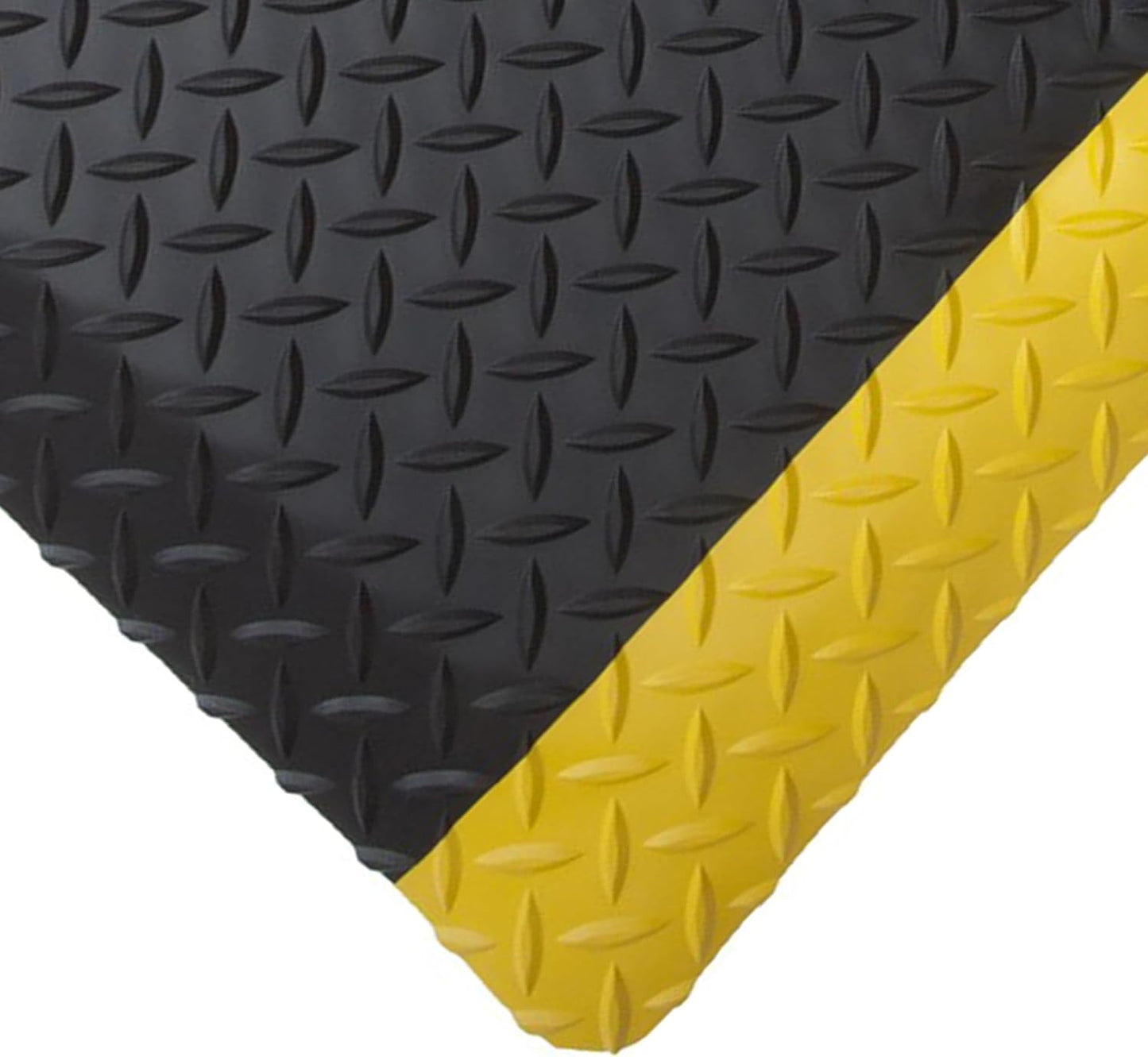 Rhino Mats, American Classic Diamond Anti-Fatigue Mats, Industrial Ergonomic Comfort Standing Mat for Work, Home, Garage, Office, Kitchen or Anywhere (Black/Yellow 9/16" Thick, 2 FT. x 19 FT.)