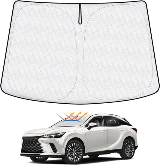 Thickened Windshield Sun Shade for Lexus RX 2023 2024 2025, Foldable Front Window Sunshade, Accessories for RX350/RX350h/RX450h/RX500h Sun Shade