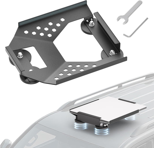 Starlink Mini Car Roof Mount, Starlink Mini Magnetic Mount for Car, 264lbs Heavy Duty Magnet, 4-Side Protection Magnetic Quick Release Sunroof Suction Cup Mounting Kit for Travel RV Accessories Black