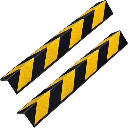 Electriduct Pair of Rubber Corner Guards 30" for Parking Columns and Garage Walls L-Shaped