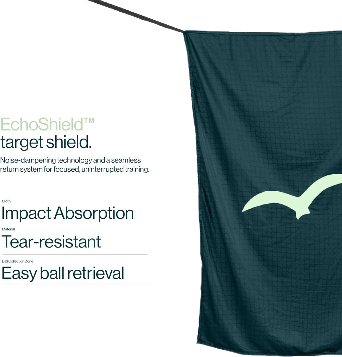 BirdiePro® - American Pro Golf Practice Net – 10x7ft Heavy Duty Golf Hitting Net with EchoShield™ Target & FlexWeave™ Net - Indoor Outdoor Training Backyard, Garage Complete Set with Mat, Balls & Cap