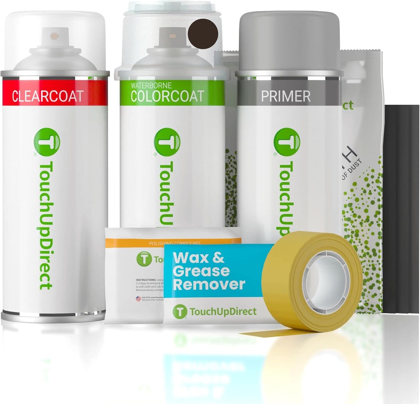 TouchUpDirect 4X7 Brownstone Compatible with Toyota Exact Match Touch Up Paint Aerosol - Platinum Kit