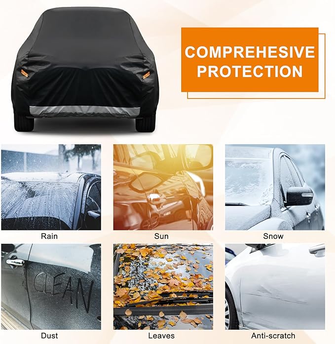 Kayme Truck Cover Custom Fit Dodge Ram 1500(1994-2001) Regular Cab Long Bed. Full Exterior Heavy Duty Outdoor Pickup Truck Car Cover Waterproof All Weather.Car Tarp for Wind Sun Dust Protection.Black