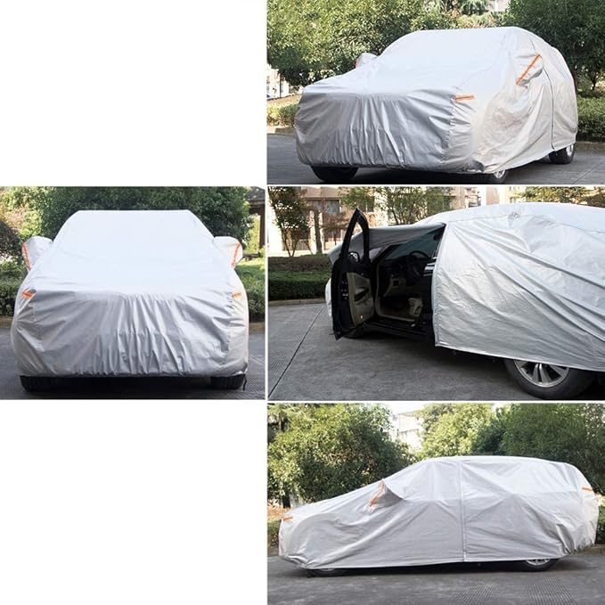 Kayme 6 Layers SUV Car Cover Custom Fit for Toyota RAV4 (2006-2025), Waterproof All Weather for Automobiles,Rain Sun UV Protection.Silver
