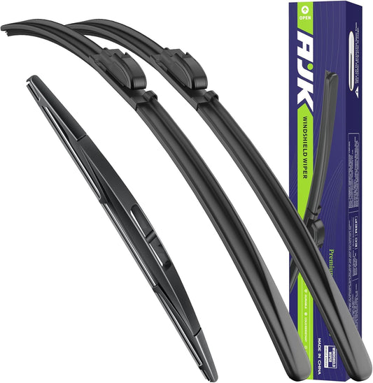 AJK Wiper Blades for Honda CR-V 2007 2008 2009 2010 2011, 2 Piece All Weather OEM Quality Automotive Replacement Windshield Wiper Blades for My Car