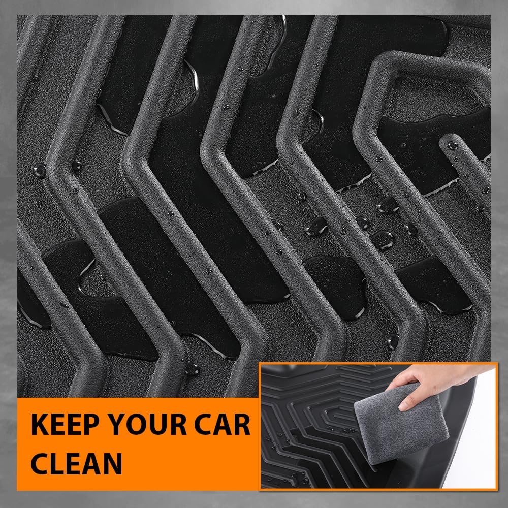 G-PLUS Floor Mats for Toyota 4Runner 2013-2024 & Fit Lexus GX460 2014-2023(Only for 5 Seats),All Weather TPE Custom Fit Floor Liner 1st & 2nd Row Heavy Duty Car Mats