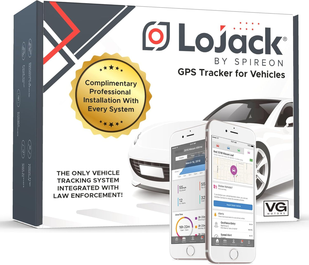 LoJack for Cars | GPS Tracker for Vehicles No Monthly Fee | Anti Theft Car Device | Professional Installation Included | Integrated with Law Enforcement (7 Years of Service)